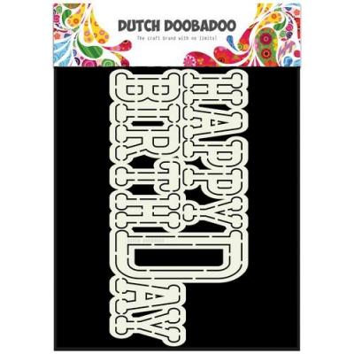 Dutch Doobadoo Schablone - Happy Birthday